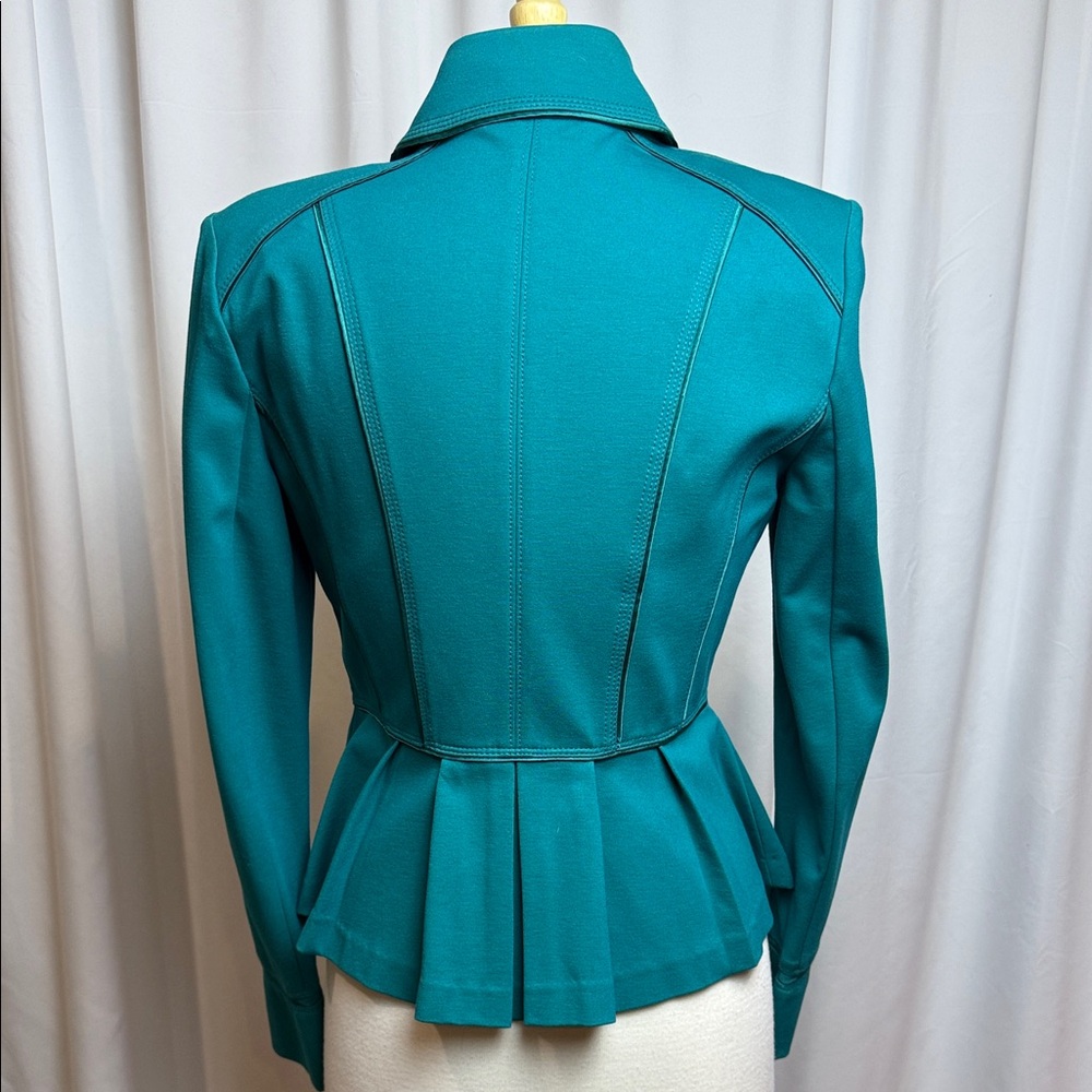 White House Black Market Teal Blazer, Size 6 - Picture 3 of 11